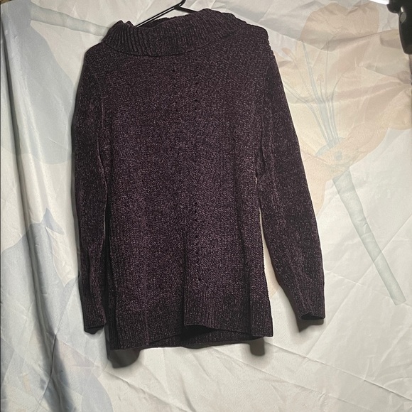 Liz Claiborne Deep Purple Cowl Neck Sweater - Picture 1 of 1